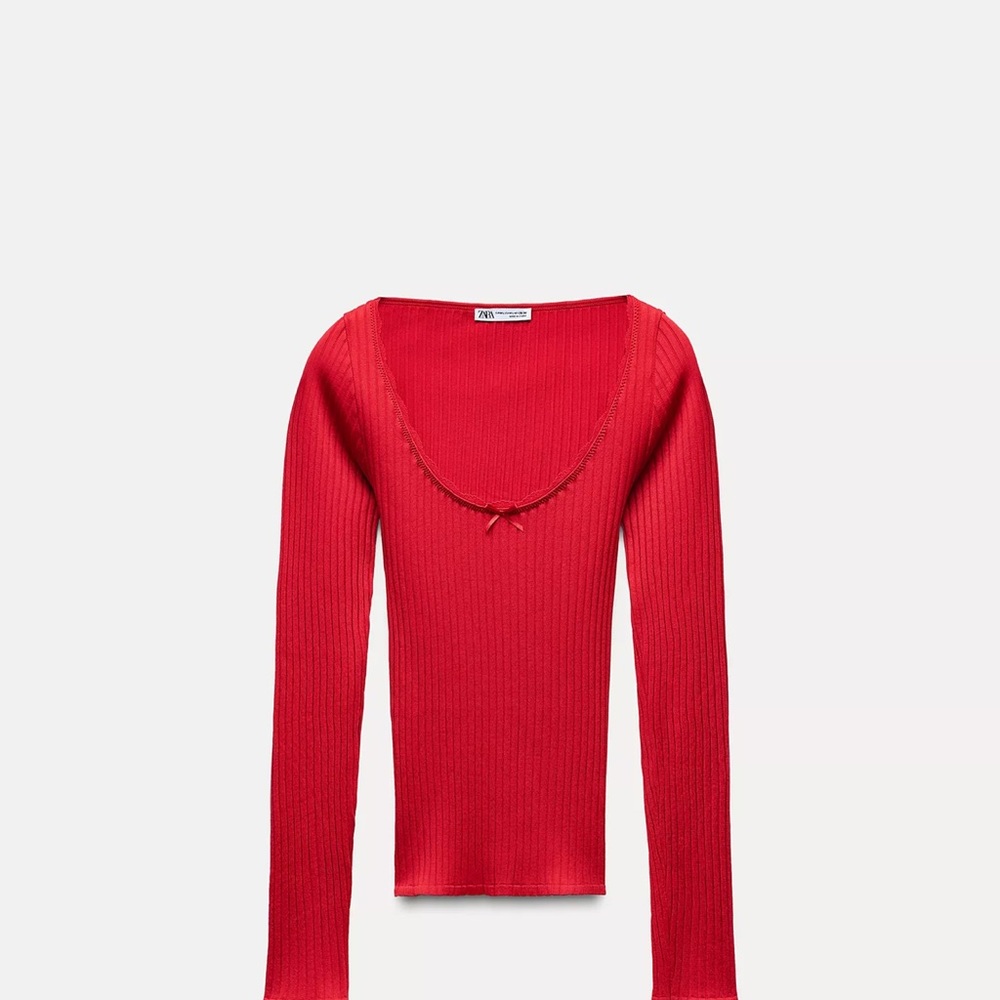 Zara Seamless Lace Bow Long Sleeve - Picture 3 of 3